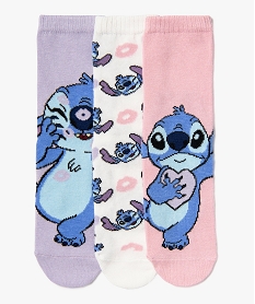 GEMO Chaussettes à motifs Stitch fille (lot de 3) - Disney rose standard