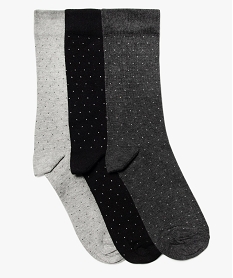 chaussettes a motifs pois homme (lot de 3) noir standardJ872701_1