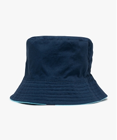 chapeau bob a motifs marins reversible bebe garcon bleu accessoiresJ874001_2