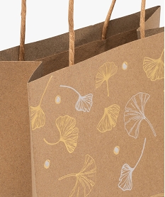 sac cadeau en papier motif feuilles de ginko marron standardJ877301_2