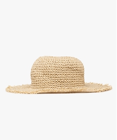 chapeau forme capeline en paille a franges beige standard autres accessoiresJ878101_1