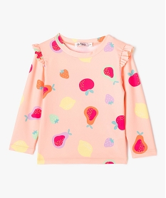 tee-shirt de bain anti uv a motifs fruits bebe fille rose maillots de bainJ879501_1