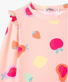 tee-shirt de bain anti uv a motifs fruits bebe fille rose maillots de bainJ879501_2