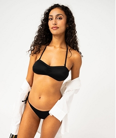 GEMO Haut de maillot de bain bandeau avec mousses amovibles femme Noir