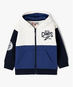 GEMO Sweat zippé à capuche multicolore garçon - Camps United Bleu