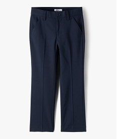 pantalon elegant en toile fine et souple garcon bleuJ941801_2