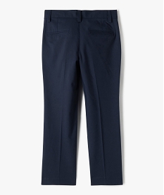 pantalon elegant en toile fine et souple garcon bleuJ941801_4