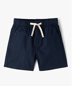 GEMO Bermuda en coton léger à taille élastique garçon navy