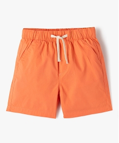 GEMO Bermuda en coton léger à taille élastique garçon orange standard