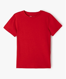 tee-shirt a manches courtes en coton uni garcon rouge tee-shirtsJ952201_1