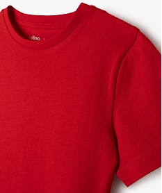 tee-shirt a manches courtes en coton uni garcon rouge tee-shirtsJ952201_2