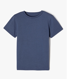 tee-shirt a manches courtes en coton uni garcon bleu tee-shirtsJ955901_1