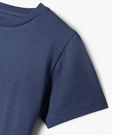tee-shirt a manches courtes en coton uni garcon bleu tee-shirtsJ955901_2