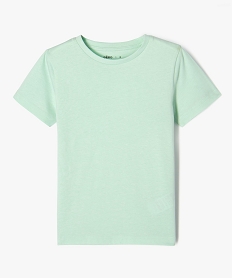 tee-shirt a manches courtes en coton uni garcon vert tee-shirtsJ956101_1