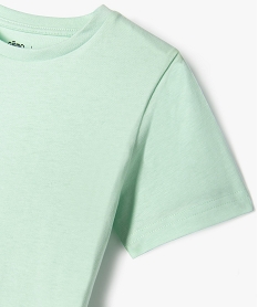 tee-shirt a manches courtes en coton uni garcon vert tee-shirtsJ956101_2
