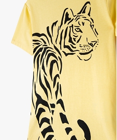 tee-shirt a manches courtes avec motif tigre garcon jauneJ957601_2