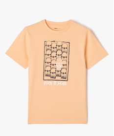 tee-shirt manches courtes imprime skate garcon orangeJ977201_3