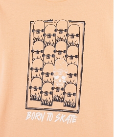 tee-shirt manches courtes imprime skate garcon orangeJ977201_4