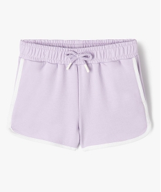 short en maille avec taille elastique fille violet shortsJ988101_1