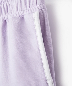 short en maille avec taille elastique fille violet shortsJ988101_2