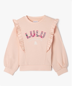 GEMO Sweat avec volants sur les épaules fille - LuluCastagnette Rose