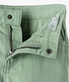 pantalon large a taille ajustable en coton fille vert pantalonsJ991601_2