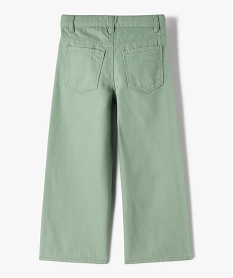 pantalon large a taille ajustable en coton fille vert pantalonsJ991601_3