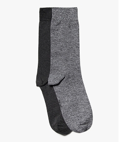 chaussettes hautes en coton stretch homme (lot de 2) gris standardK039701_1
