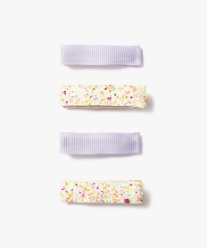 GEMO Barrettes pour les cheveux pailletées fille (lot de 4) Violet