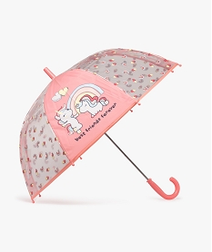 GEMO Parapluie bicolore à motifs arc-en-ciel fille rose standard