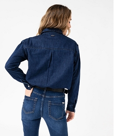 chemise en jean fermeture boutons pression femme - lulucastagnette bleu chemisiersK091101_4
