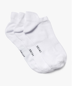 GEMO Chaussettes ultra coutes de sport femme (lot de 3) blanc standard