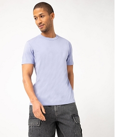 GEMO Tee-shirt à manches courtes uni homme Violet