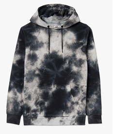 sweat a capuche tie-and-dye homme noirK106301_4