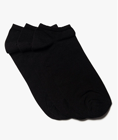 chaussettes homme ultra courtes unies (lot de 3) noir standardK123301_1