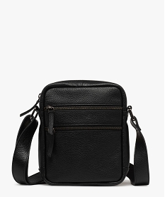 GEMO Pochette en cuir à bandoulière ajustable homme noir standard