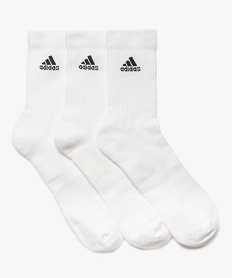 GEMO Chaussettes de sport tige haute homme - Adidas (lot de 3) blanc standard