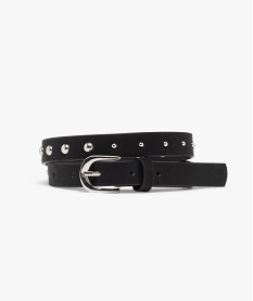 GEMO Ceinture fine à clous femme noir standard