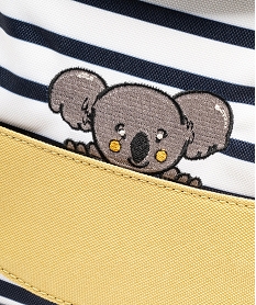 sac a dos a rayures avec motif koala garcon bleuK145201_4