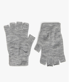 GEMO Gants mitaines en maille fine femme Gris