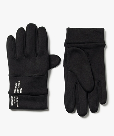 GEMO Gants en maille technique extensible garçon noir standard