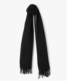 foulard grand format en maille plissee femme noir standardK155301_1