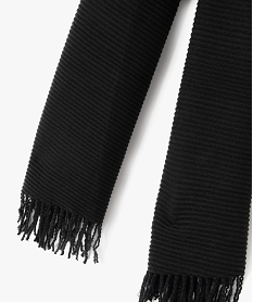foulard grand format en maille plissee femme noir standardK155301_2