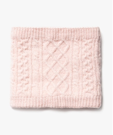 GEMO Snood torsadé pailleté doublé sherpa fille rose standard