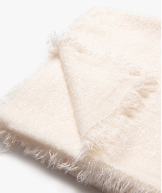 foulard carre en maille texturee unie femme beigeK158201_2