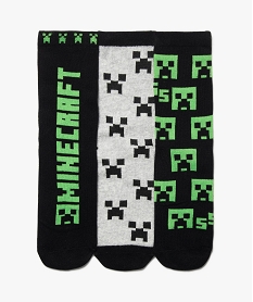 GEMO Chaussettes garçon - Minecraft (lot de 3) Vert