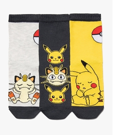 GEMO Chaussettes tiges hautes imprimées garçon - Pokémon (lot de 3) jaune standard