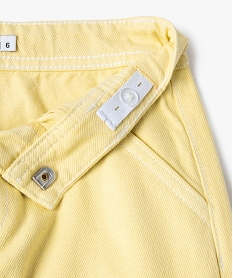 bermuda en jean colore a poche laterale garcon jauneK170301_2