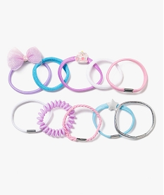 GEMO Elastiques cheveux assortis fille (lot de 10) Multicolore