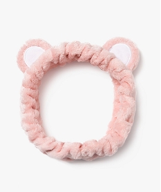 GEMO Bandeau en maille peluche avec oreilles en relief fille rose standard